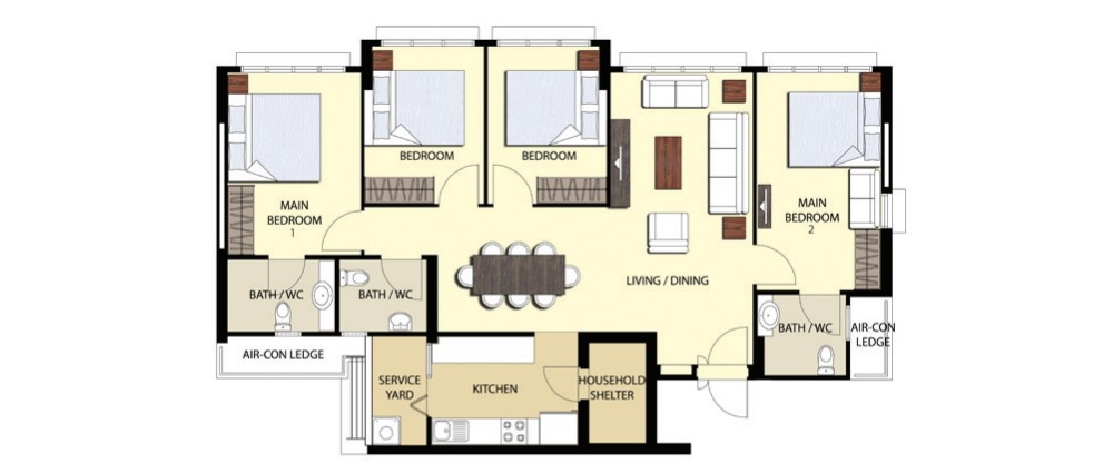 Boon Lay View 3 Gen Flat Layout