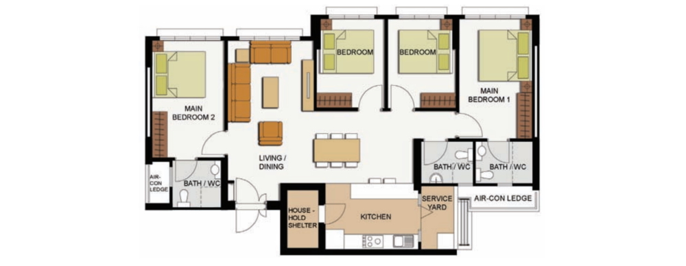 Park Grove @ Yishun 3Gen Flat Layout