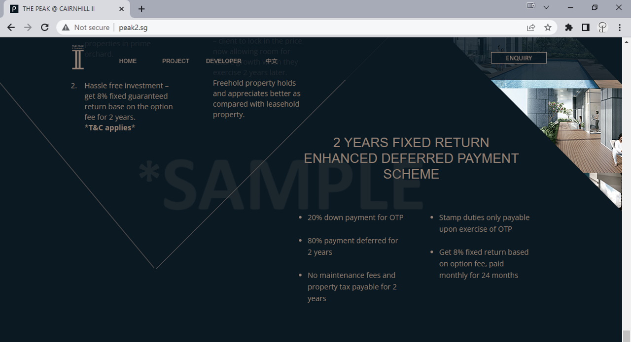 Enhanced Deferred Payment Scheme - Peak  @ Cairnhill II